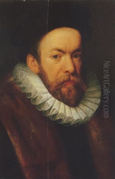 Portrait Of A Bearded Man In A Fur-trimmed Coat With White Ruff - view 1