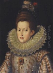 Portrait Of Margaret Of Austria Wearing A White Ruff