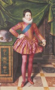Portrait En Pied De Louis Xiii Dauphin by Frans Pourbus the younger