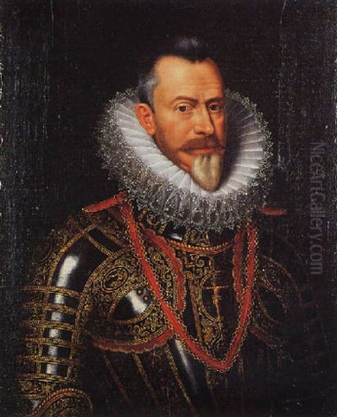 Portrait Of Archduke Albert Of Austria In Gilt Chaised Armour - view 1