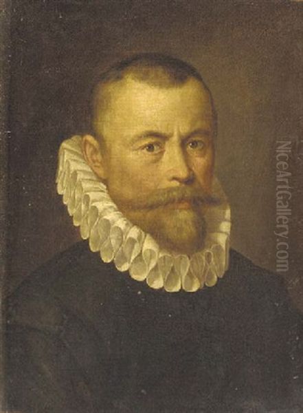 Portrait Of A Gentleman In A Black Cloak With An Organza Ruff - view 1