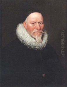 Portrait Of An Old Man In Black With White Ruff by Frans Pourbus the younger