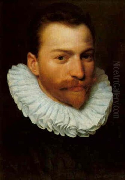 Portrait Of A Bearded Man Wearing A White Ruff Collar - view 1