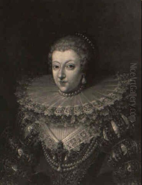 Portrait Of Queen Anne Of Austria, Half-length, Wearing A Wheel Ruff - view 1