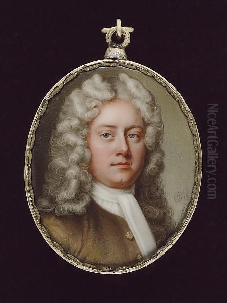 A Gentleman, Wearing Brown Coat With Brass Buttons, White Shirt With Tied Jabot - view 1