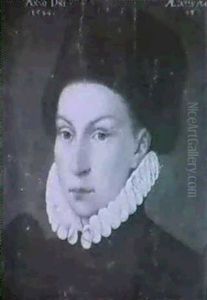 Portrait Einer Frau Mit Pelzmutze Und Krauskragen by Frans Pourbus the younger