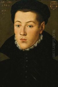 Portrait Of A Young Man (member Of The Overstolz De Efferen Family Of Cologne?) Wearing Black Costume With White Collar