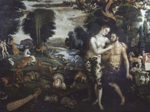 Adam Et Eve Dans Le Jardin D'eden