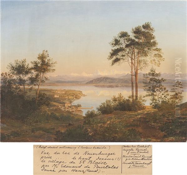 La Lac De Neuenberger (neuchatel) Et Le Village De Saint-blaise - view 1