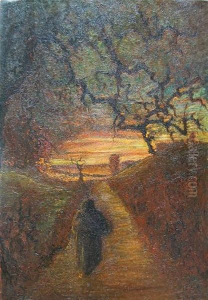 Personnage Dans Un Chemin La Nuit - view 1