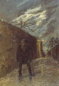 Homme Dans Une Ruelle, Le Soir Homme Dans Une Ruelle, Le Soir