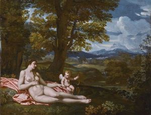 Venus And Cupid by Nicolas Poussin