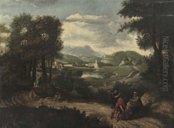Figures On A Path In An Extensive Landscape - view 1