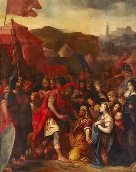 A Roman Centurion With Attendant Figures; Also A Companion Painting (a Pair) - view 1