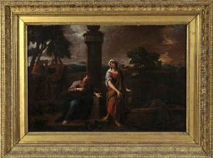 Am Jakobsbrunnen - Jesus Gibt Sich Einer Samariterin Als Messias Zu Erkennen Und Wird Von Seinen Jungern Verwundert Beobachtet
