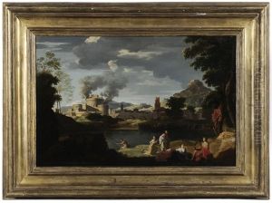 Orpheus And Eurydice, In A Classical Landscape