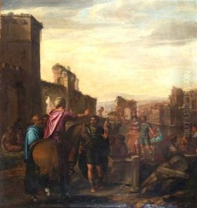A Classical Scene With Architects Directing Workers by Nicolas Poussin