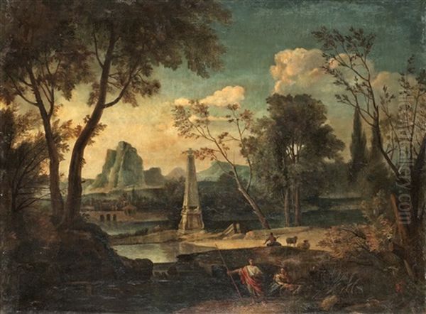 Ruinlandskap Med Figurstaffage - view 1