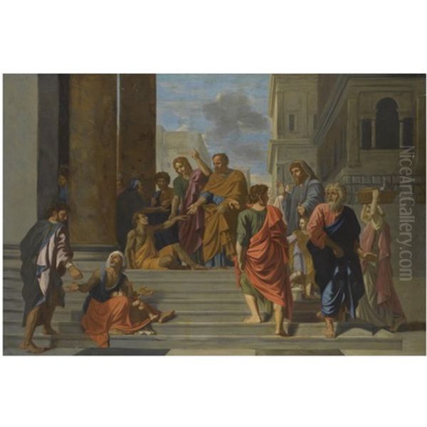 Saints Peter And John Heal A Cripple At The Gate Of The Temple - view 1