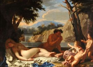 Venus Und Bacchus by Nicolas Poussin