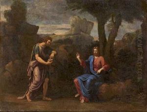 La Premiere Tentation by Nicolas Poussin