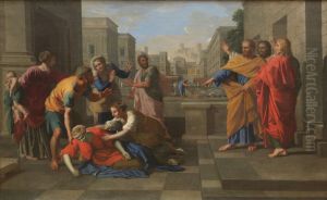 La Mort De Saphire by Nicolas Poussin