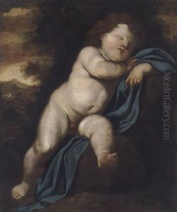 Schlafender Putto by Nicolas Poussin