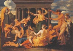 Bacchanale Devant Un Temple by Nicolas Poussin