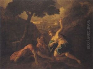 Priamo E Tsibe by Nicolas Poussin