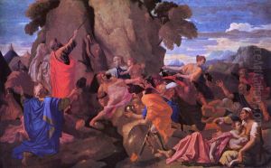 Moses Striking Water From The Rock by Nicolas Poussin