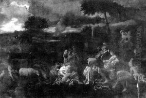The Search For The Household Iiols Of Laban Hidden By Rachel by Nicolas Poussin