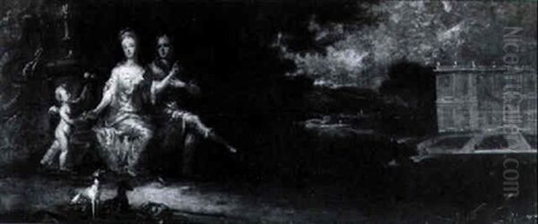 Cupid Anointing Lovers - view 1