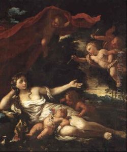 Venus Omgiven Av Amor Och Amoriner