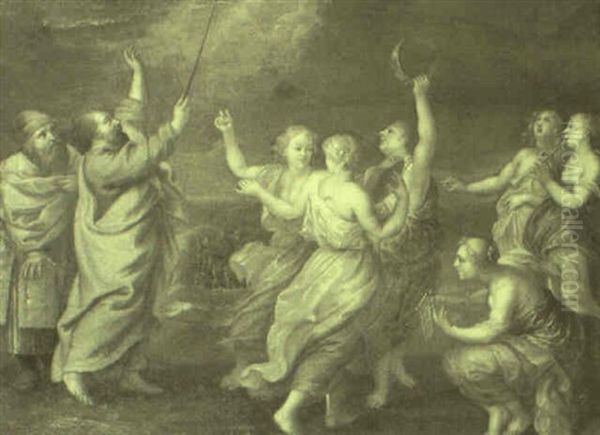 Moses Causing The Waters Of The Red Sea To Engulf Pharoah's Army - view 1