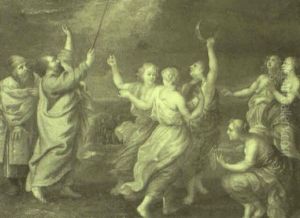 Moses Causing The Waters Of The Red Sea To Engulf Pharoah's Army by Nicolas Poussin