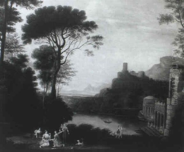 Diana And Her Nymph In An Arcadian Landscape - view 1