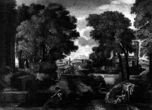 Landscape With Roman Road by Nicolas Poussin