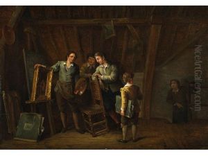 Die Jungen Maler Auf Dem Dachboden by Willem Pouwelsen