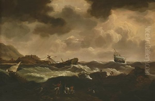 A Convoy In Distress Off The North African Coast - view 1