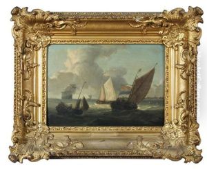 Dutch Shipping In A Squall by Charles Martin Powell