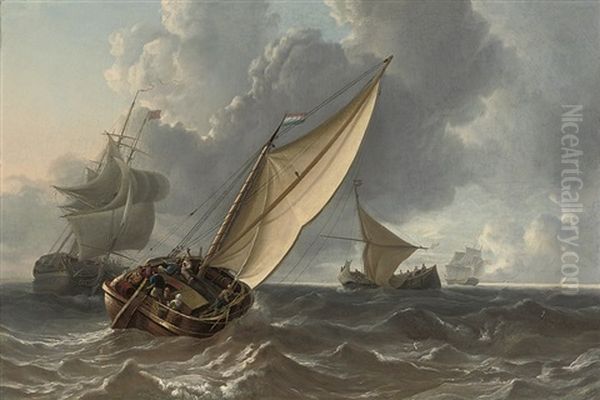 A Botter And Other Shipping On The Ijselmeer - view 1