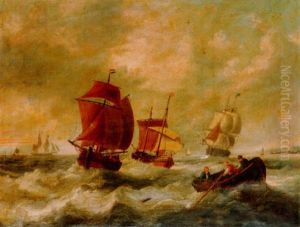 Merchantmen, Barges And Traders In The Channel Merchantmen, Barges And Traders In The Channel