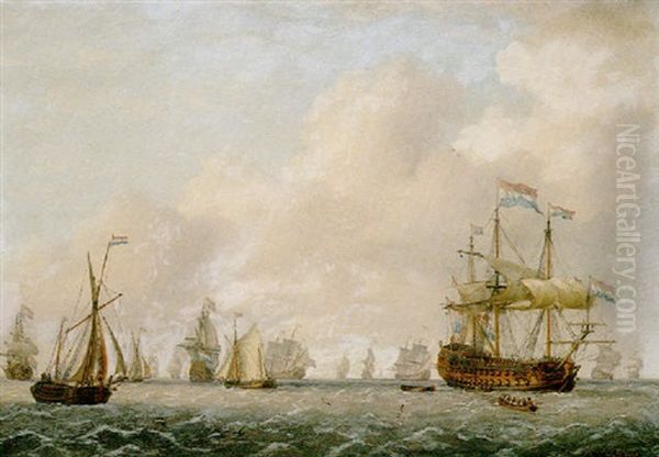 A Dutch Fleet In A Light Breeze - view 1