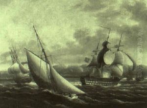 Shipping Off The West Coast Of Africa by Charles Martin Powell
