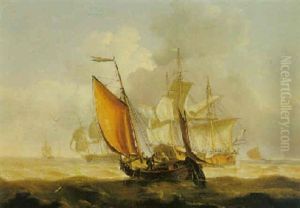 Fishing Boats In A Breeze by Charles Martin Powell
