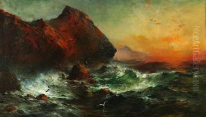 Rocky Coast, New England by Lucien Whiting Powell