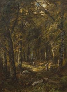 Gathering In The Forest by Lucien Whiting Powell