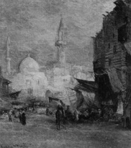 Arab Market Scene by Lucien Whiting Powell