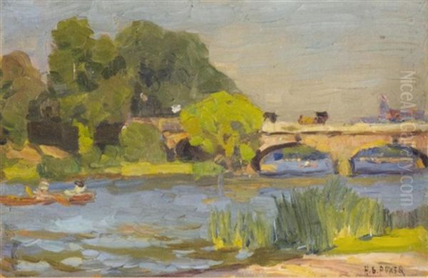 Seine River, Paris; River Scene (2 Works) - view 1