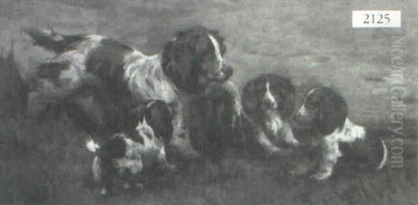 Hunting Dogs With Pheasant - view 1